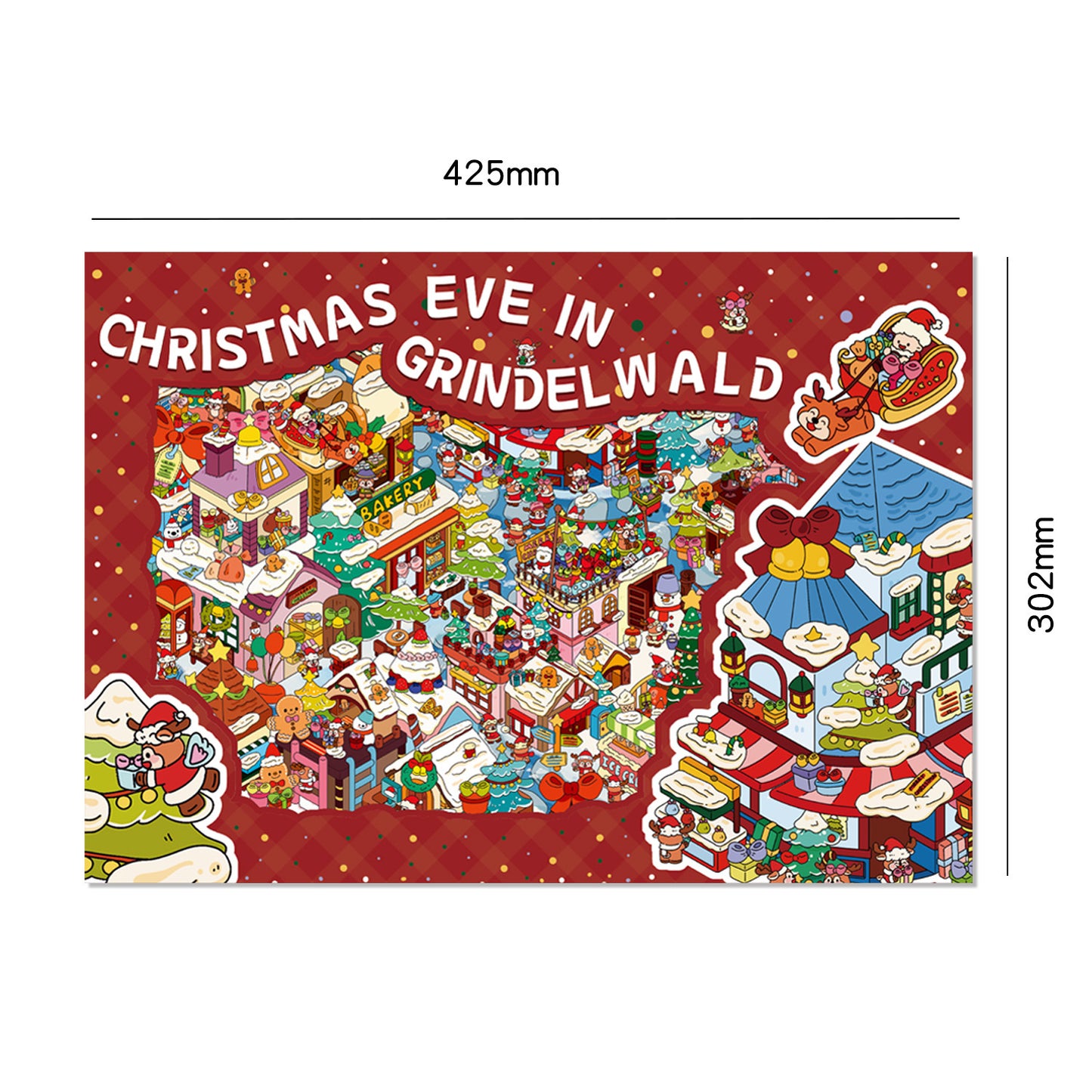 Grindelwald Christmas Night DIY Scenery Stickers – Aesthetic Winter Xmas Decor