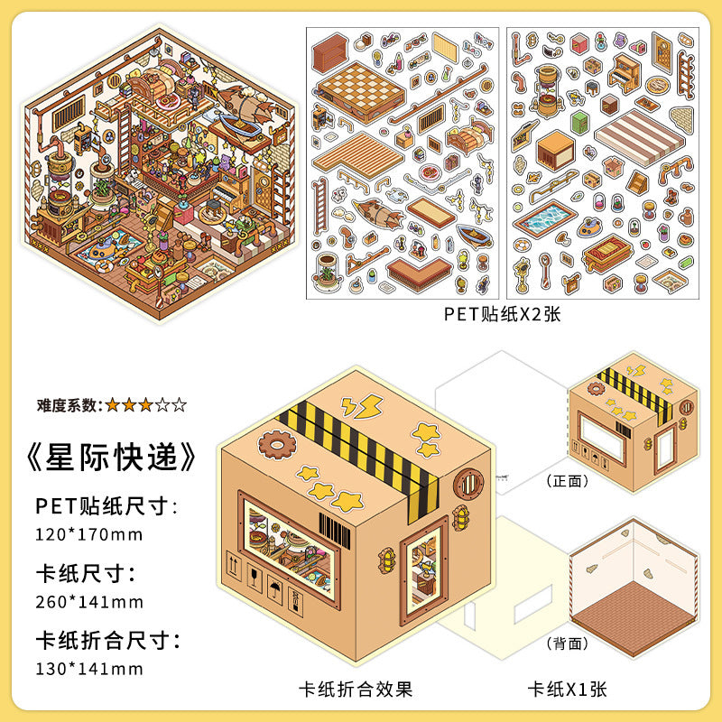 PET Scenery Stickers, Open For Business Vol.19, Fun DIY Decor Landscape Stickers