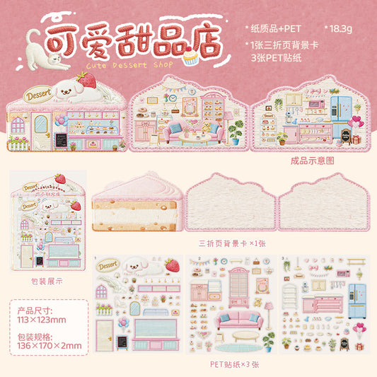 JoyCraft Haven XiuZhen Spring Series Cute Pet Fun DIY Journal Stress-Relief Scenery Sticker Pack