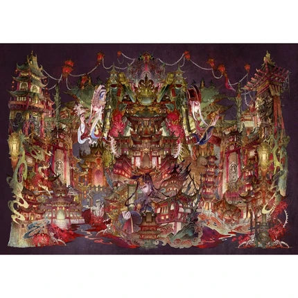 Joy Craft Haven Muyao & Li Fugui Oriental Foldable DIY Mini Diorama Stickers, 3D Layered Collage Craft Supplies, Vintage Chinese Style Scene Decorative Stickers
