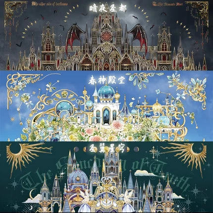 Joy Craft Haven Muyao & Li Fugui Oriental Foldable DIY Mini Diorama Stickers, 3D Layered Collage Craft Supplies, Vintage Chinese Style Scene Decorative Stickers