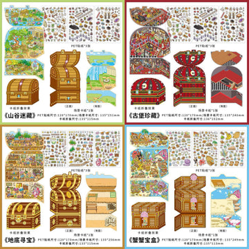 JoyCraft Haven PET Scenery Stickers, Open For Business Vol.11, Fun DIY Decor Landscape Stickers