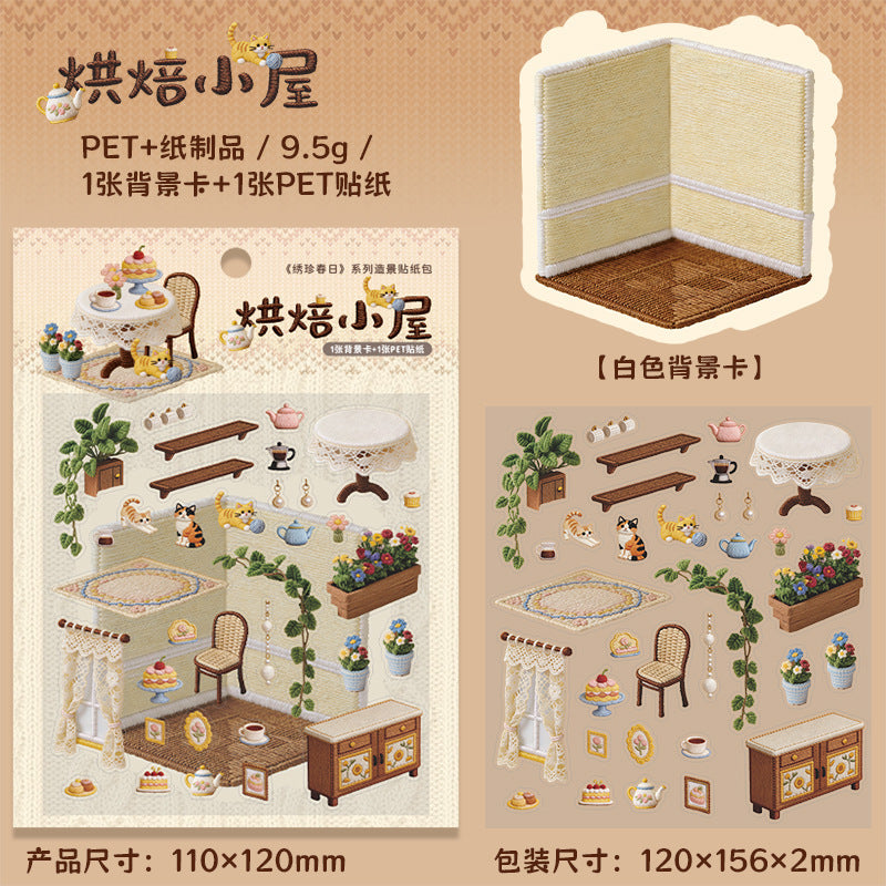 JoyCraft Haven Spring Series Cute Pet Fun DIY Journal Stress Relief Stickers