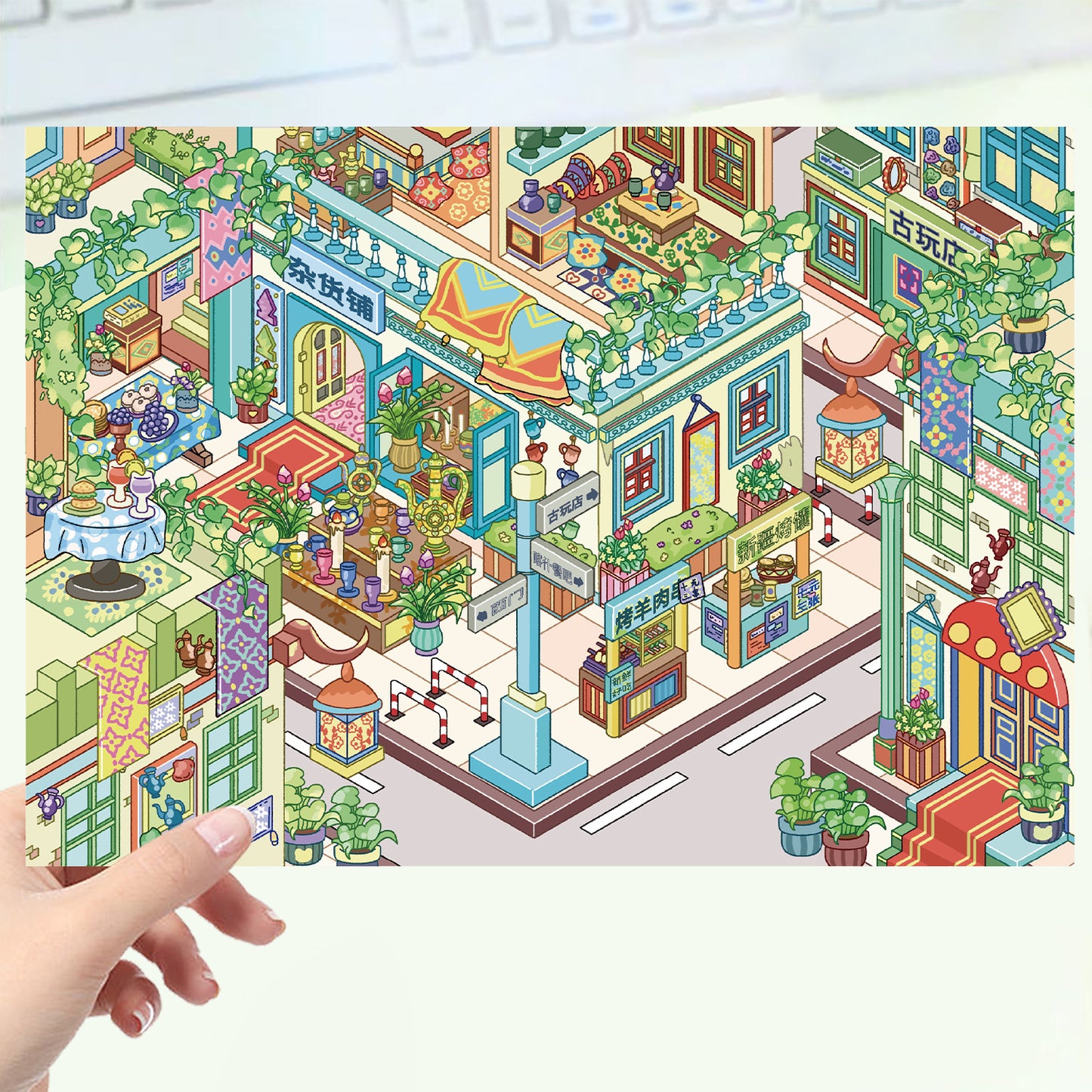 JoyCraft Haven Cartoon Scenery Stickers, Multiple Styles 3D Mini House Stress Relief DIY Scene Journal Stickers