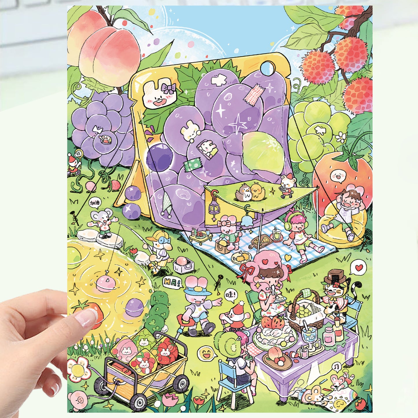 JoyCraft Haven Cartoon Scenery Stickers, Multiple Styles 3D Mini House Stress Relief DIY Scene Journal Stickers