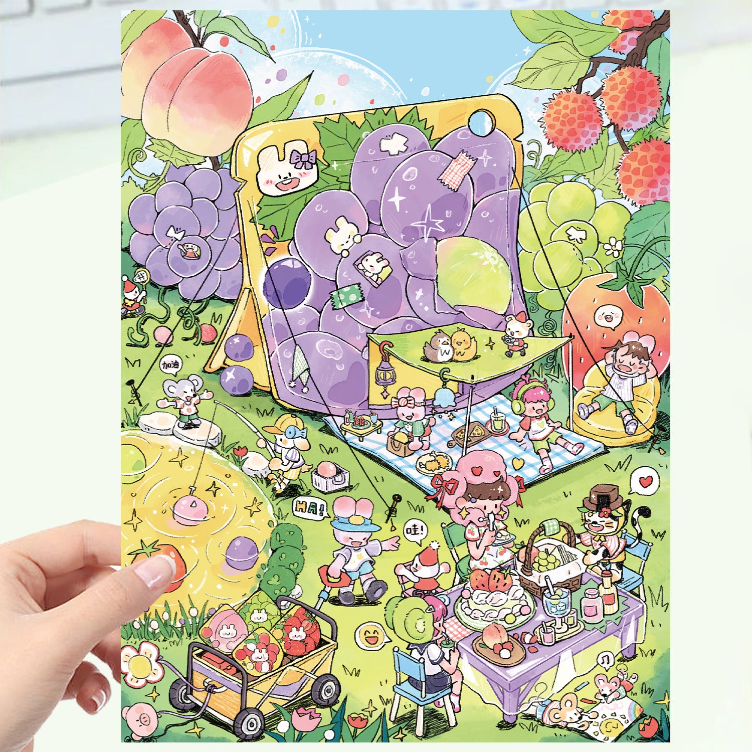 JoyCraft Haven Cartoon Scenery Stickers, Multiple Styles 3D Mini House Stress Relief DIY Scene Journal Stickers