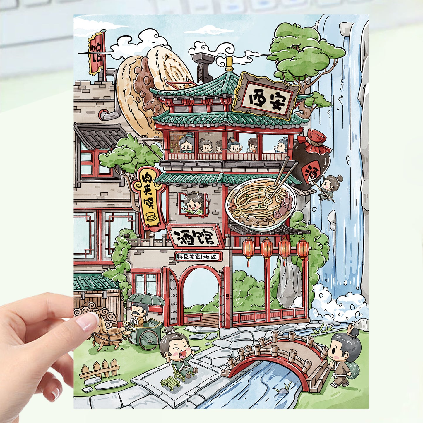 JoyCraft Haven Cartoon Scenery Stickers, Multiple Styles 3D Mini House Stress Relief DIY Scene Journal Stickers