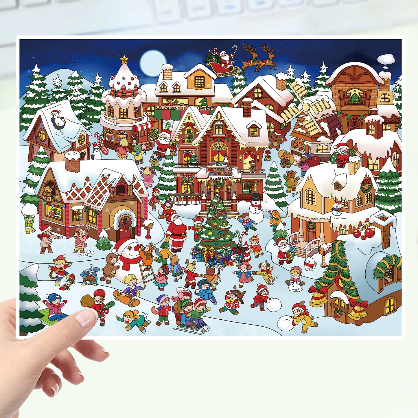 JoyCraft Haven Cartoon Scenery Stickers, Multiple Styles 3D Mini House Stress Relief DIY Scene Journal Stickers