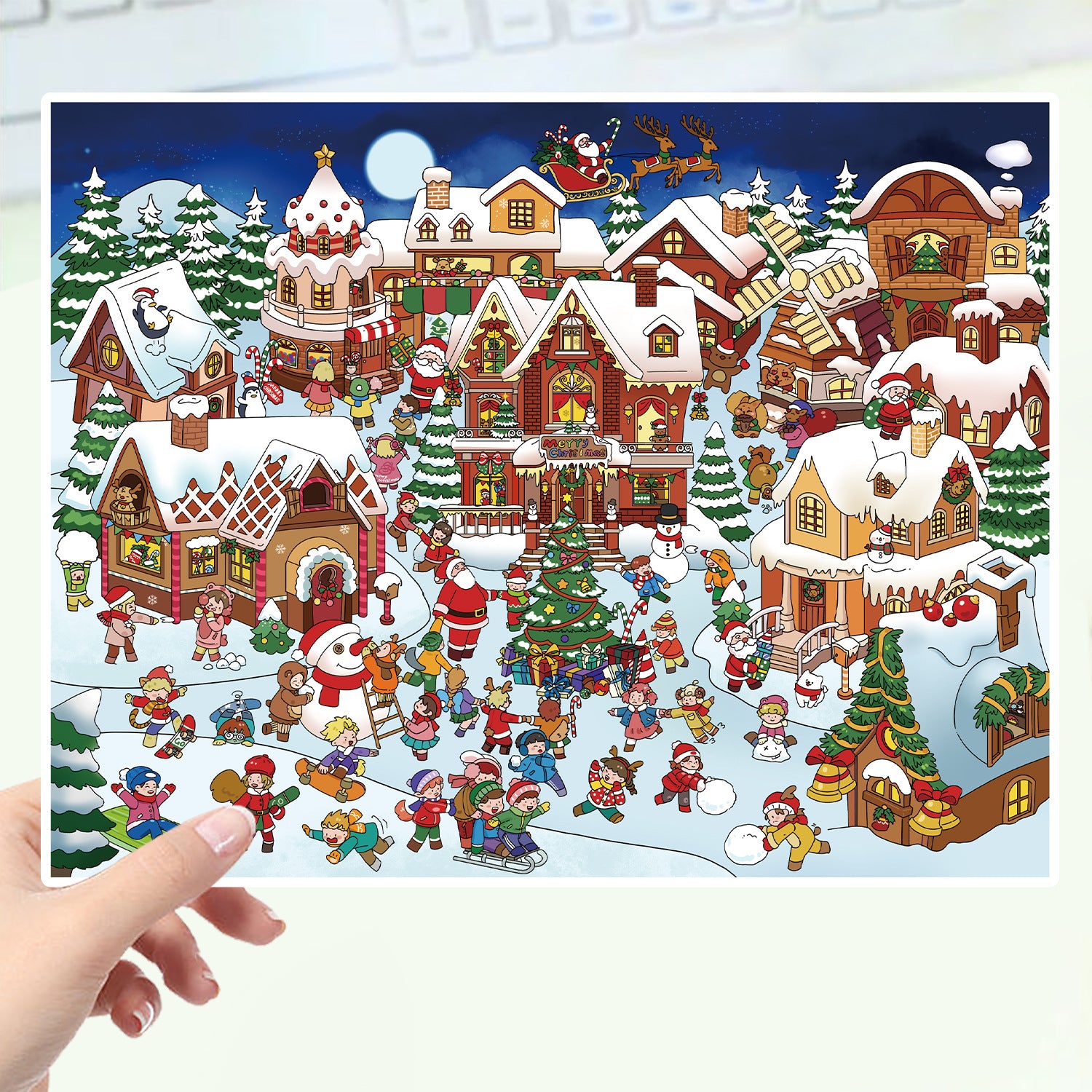 JoyCraft Haven Cartoon Scenery Stickers, Multiple Styles 3D Mini House Stress Relief DIY Scene Journal Stickers