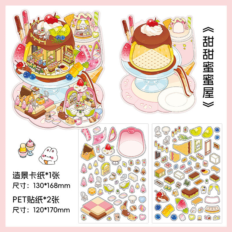 PET Scenery Stickers, Open For Business Vol.12, Fun DIY Decor Landscape Stickers