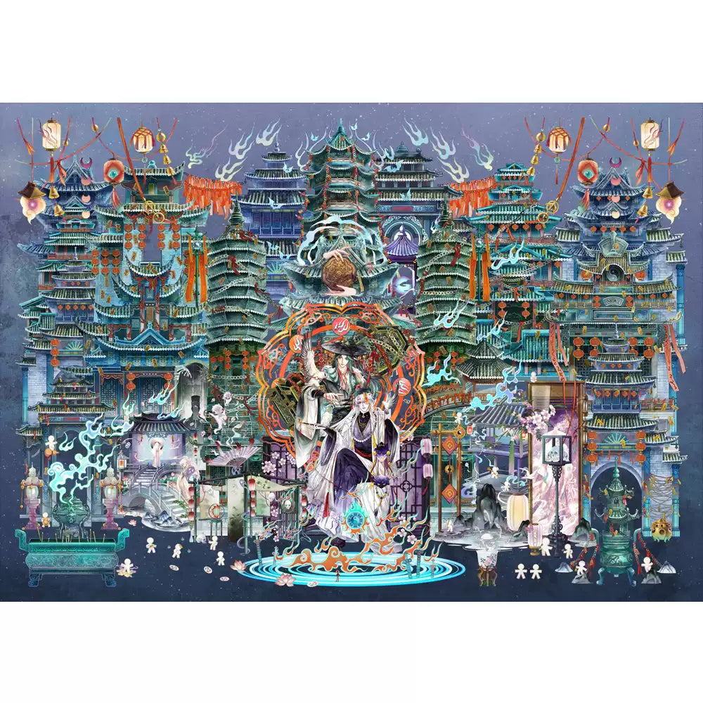 Joy Craft Haven Muyao & Li Fugui Oriental Foldable DIY Mini Diorama Stickers, 3D Layered Collage Craft Supplies, Vintage Chinese Style Scene Decorative Stickers