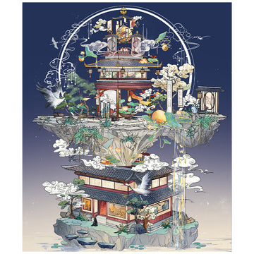 JoyCraft Haven Mystery Dao-seeking Large Size 3D Stereo Scenery Stickers – DIY Creative Scene Decor