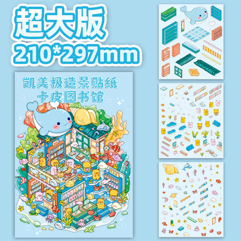 Kapi Library DIY Scenery Storage Stickers – Perfect for Journal & DIY Decor