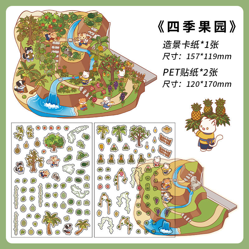 PET Scenery Stickers, Open For Business Vol.3, Fun DIY Decor Landscape Stickers