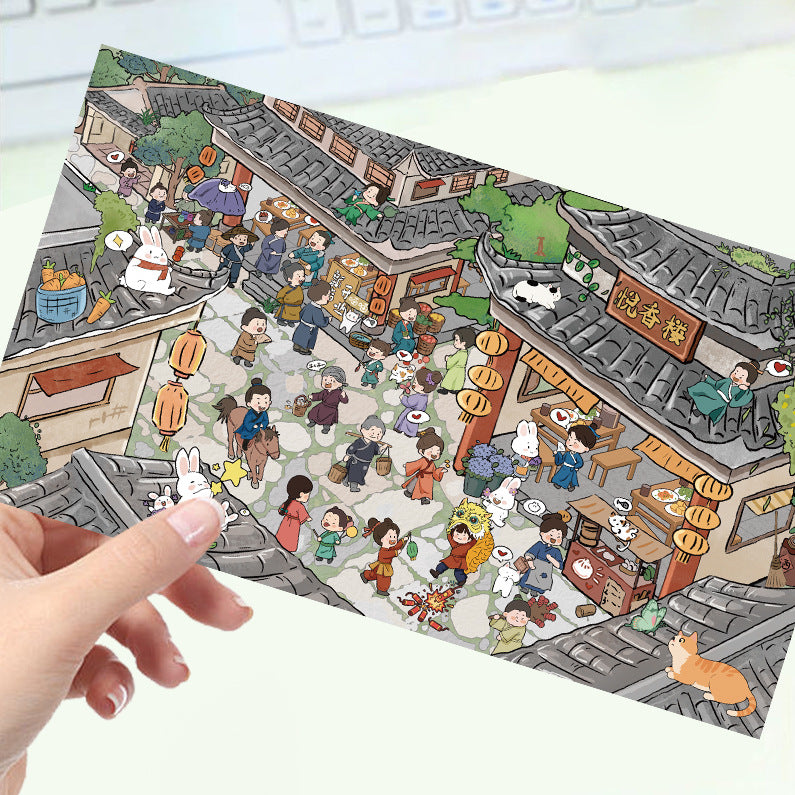 JoyCraft Haven Cartoon Scenery Stickers, Multiple Styles 3D Mini House Stress Relief DIY Scene Journal Stickers