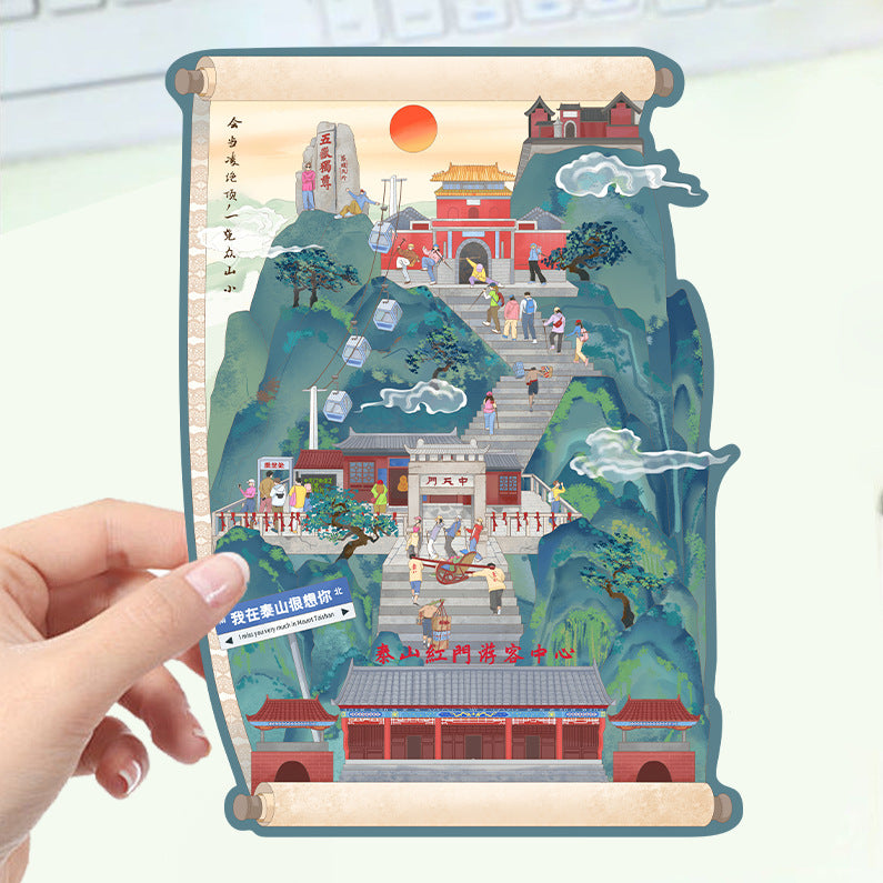JoyCraft Haven Cartoon Scenery Stickers, Multiple Styles 3D Mini House Stress Relief DIY Scene Journal Stickers