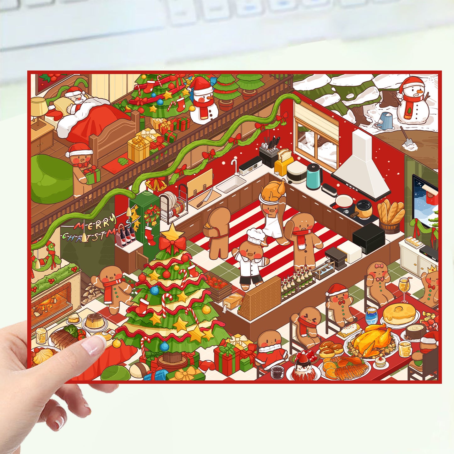 JoyCraft Haven Cartoon Scenery Stickers, Multiple Styles 3D Mini House Stress Relief DIY Scene Journal Stickers