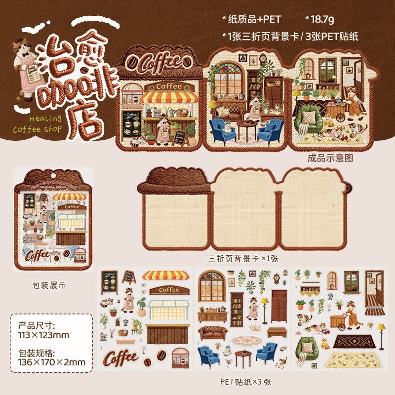 JoyCraft Haven XiuZhen Spring Series Cute Pet Fun DIY Journal Stress-Relief Scenery Sticker Pack