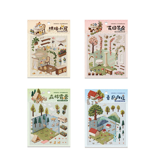Spring Series Cute Pet Fun DIY Journal Stress Relief Stickers